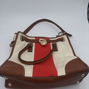 Michael Kors White And Red Tote Bag
